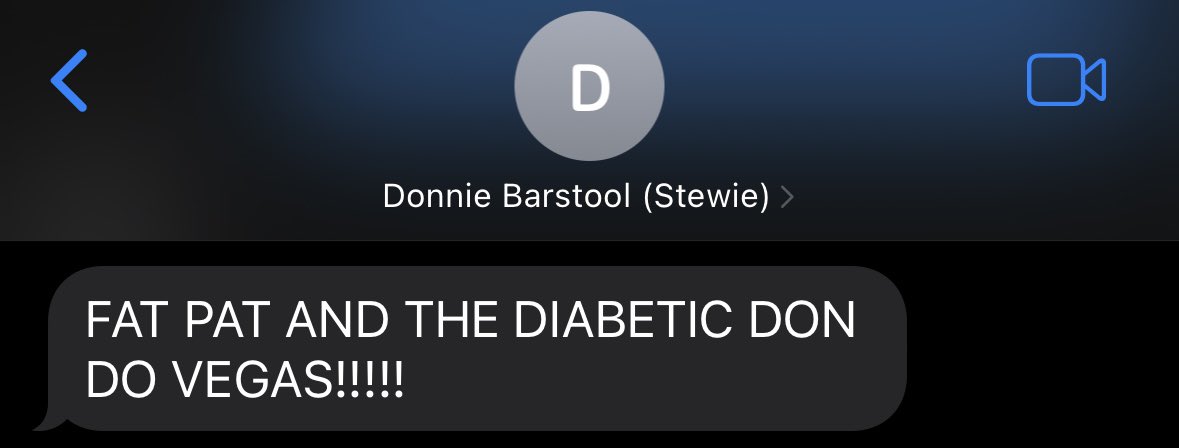BarstoolPAT's tweet photo. Day two (3?) has officially begun!!!Terrifying text to wake up to @DonnieDoesWorld #PrayForPat https://t.co/zwr8BhPWWH