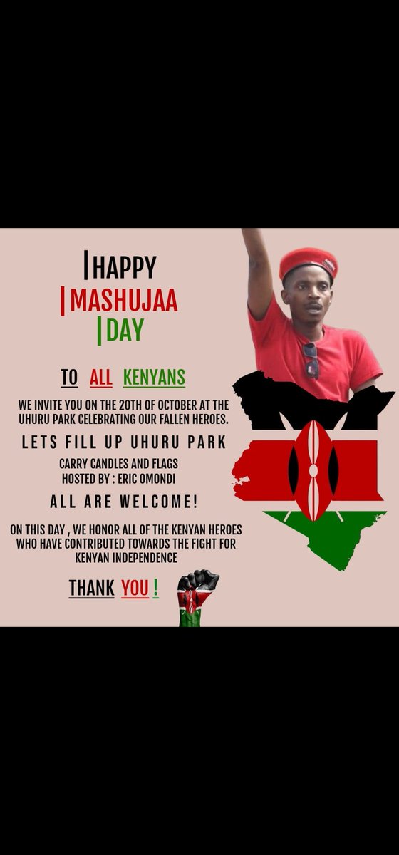 Tomorrow's Program.  Gates Open 6AM
#MashujaaWetu