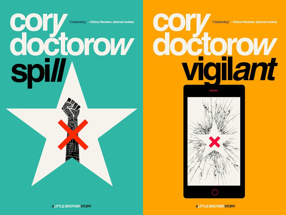 .<a href="/TorBooks/">Tor Books</a> has just published two new, free "Little Brother" stories: "Vigilant," about creepy surveillance in distance education:

reactormag.com/spill-cory-doc… 

And "Spill," about oil pipelines and indigenous landback:

reactormag.com/vigilant-cory-…

eof/