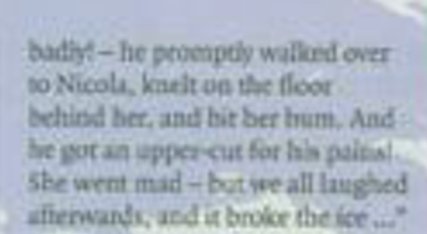 Colin Baker outsources his bum biting. (1984)