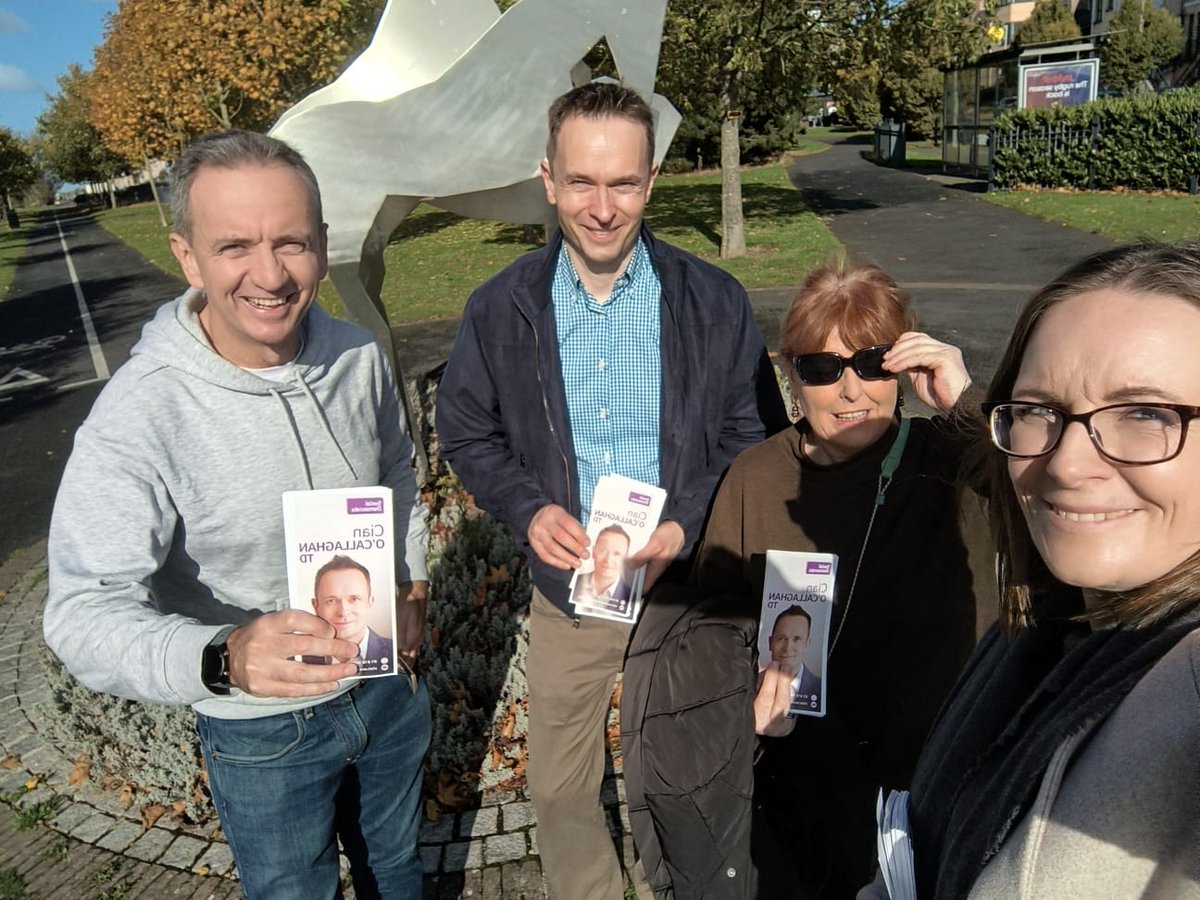 SocDemsDBN's tweet photo. Our local members out in North Dublin this morning with @OCallaghanCian. Beautiful sunny day is a treat in October! https://t.co/m2uTZu0nEu