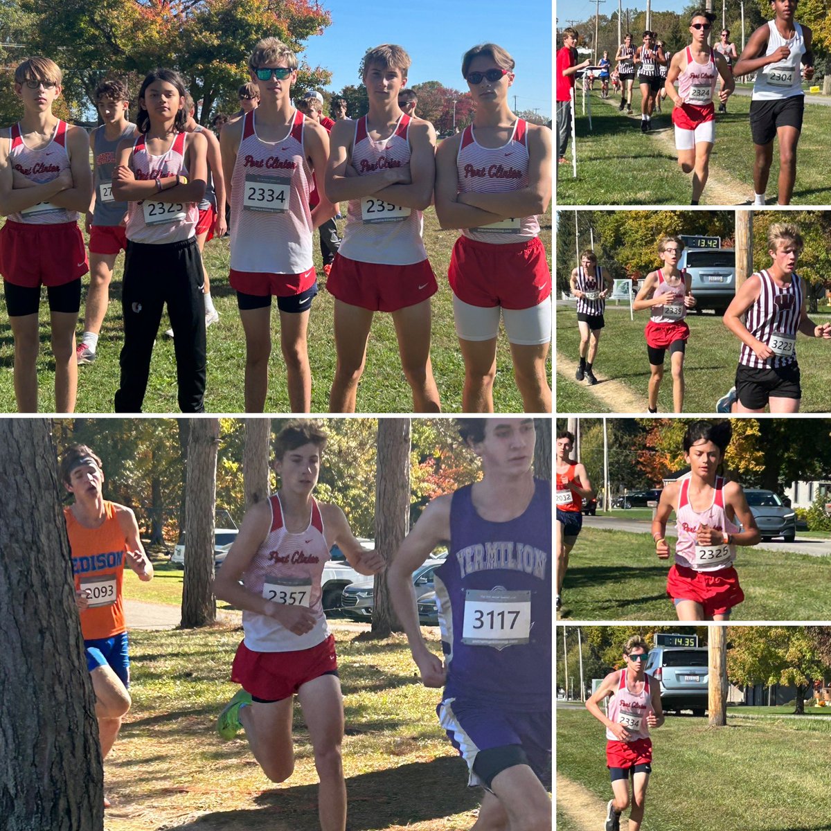 portclinton_cc's tweet photo. District Results at Galion
Boys
11th as a team
Charlie Simpson 8th 16:59.7 *PR &amp; Regional Qualifier
Quinn Felbinger 58th 19:51.2 *Career PR
Abram Sandvick 74th 21:33.1 *PR
Andrew Patterson 79th 22:25.4
Gabe Garza 80th 22:26.3
Girls 
Morgan Wiechman 1st 18:55 *Regional Qualifier https://t.co/SxY5OchQ9y