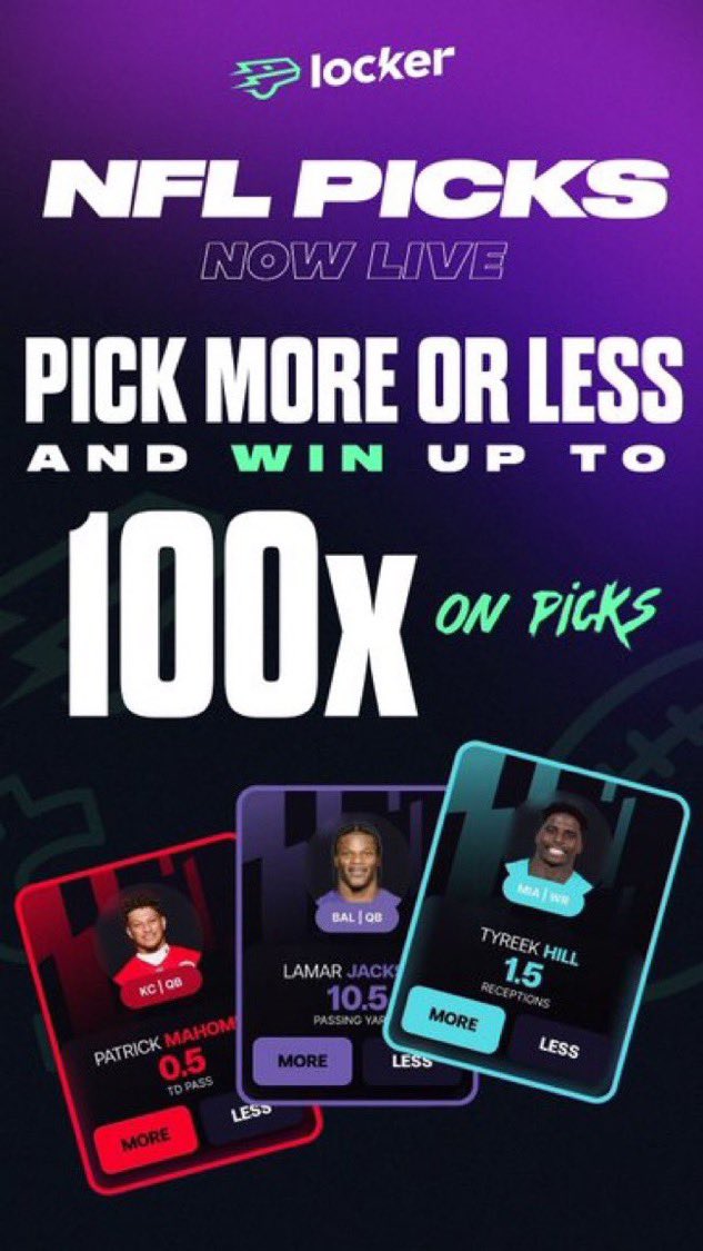 SJP954's tweet photo. 💰SUNDAY = PAYDAY💰
Locker Picks are simple! Pick more or less for your favorite players' stats to win up to 100X your entry! #LockerPicks
Download @PlayLockerLive 👉https://t.co/bgggiITUlX
Use Promo Code WIN for $100 match on first deposit on sign up 🎯🤑 https://t.co/ze6jMZvuYT
