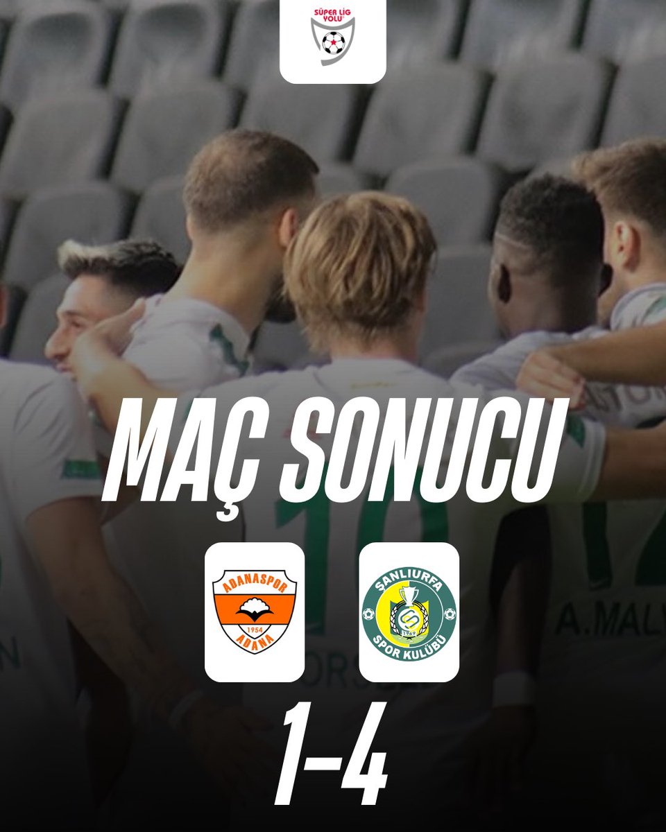 Trendyol 1.Lig 9.Hafta ⚽️

MS | #Adanaspor 1-4 #Şanlıurfaspor 

🔴 Adanaspor’da Issac Donkor 90.dakikada kırmızı kart gördü
