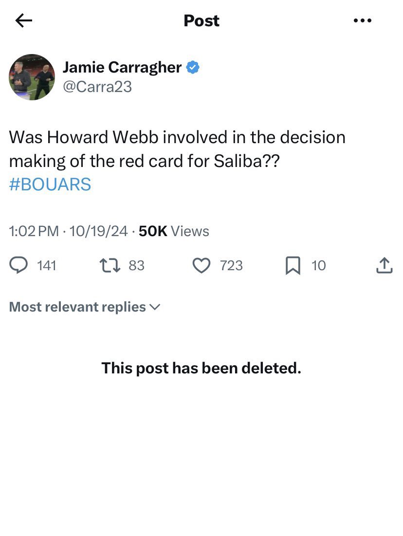 OriginalNC's tweet photo. @Carra23 is there a reason for this deleted tweet? https://t.co/ahw8jqvnlm