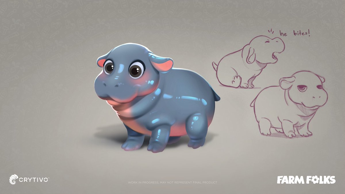 autonomicagame's tweet photo. This baby hippo hopes you’re having a good Saturday, don’t pass without leaving a like for a good luck charm. https://t.co/Fu8YHckYrS