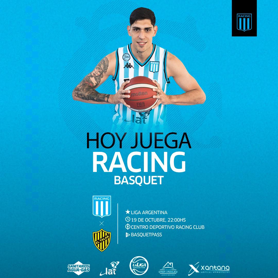 Liga Argentina 2024-25 🏀

🆚 El Talar.
🗓️ Sábado 19/10.
🕘 20:30.
📍Centro Deportivo Racing Club.
💻Transmite Basquetpass.
