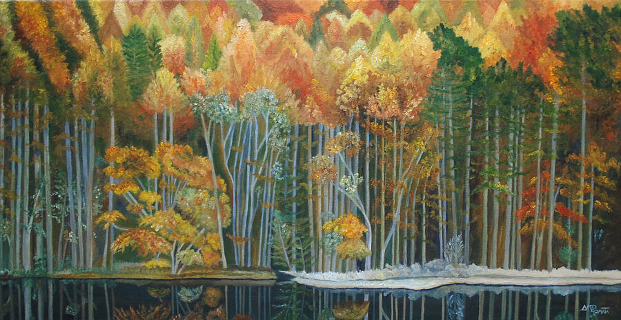 ampomata's tweet photo. This is my new painting "The Fourth Season", an autumnal scene from Tsuta-Numa in Aomori, Japan, part of my latest commission. 

Oil on Belgium Canvas, 31.9 x 15.7  inches. https://t.co/BogQRv5ixs