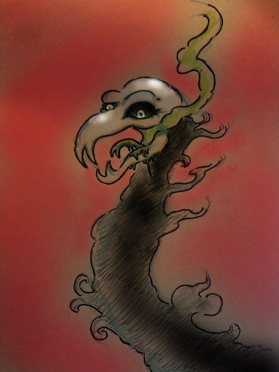 UNGR3's tweet photo. The Undying Serpent - added digital layers by Krispinus https://t.co/xMWSmDaBIx #serpent #snake #mixedmedia #colorpencil #colorpencils #inked #digitallayers https://t.co/Um3SK9MDUB