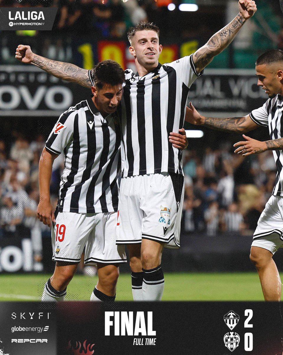 CDCastellon's tweet photo. FINAAAL FINAAAL FINAAAAL EN EL #SKYFICASTALIA🏟️ (2-0)

GRAN VICTORIA DEL CONJUNTO ALBINEGRO EN EL DERBI ANTE EL LEVANTE 

⚽️⚽️ RAÚL SÁNCHEZ 
👟👟 CALATRAVA

¡GRACIAS Y HASTA EL MARTES, AFICIÓN!

#CastellónLevante 
#PPO👂 https://t.co/OHx0BlmH3N
