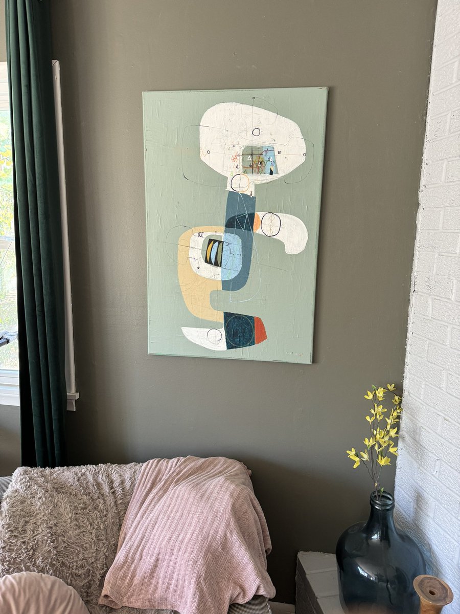 A recent painting I finished. “Climb” Mixed media on canvas, 24x36 inches. #art #modernart #painting #abstractart #midcenturymodern #homedecor #wallart #designer #createmagic