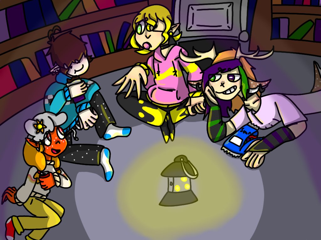 bagelghost1's tweet photo. Who's house do you think they have the sleepovers at? 

#cute #anime #art #oc #ocart #fantasy #fantasyoc #witch #witchoc #elf #elfoc #sador #sadoroc #cervitaur #cervitauroc #spoopy #spooky #spookyart #cozy https://t.co/Fri5w8ExI1
