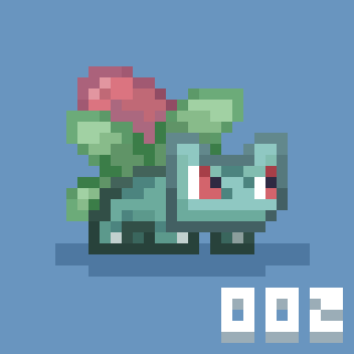DenkuPixel's tweet photo. Dex Entry 002: Ivysaur

#Pokemon #pixelart https://t.co/ZGYJmxuYEi