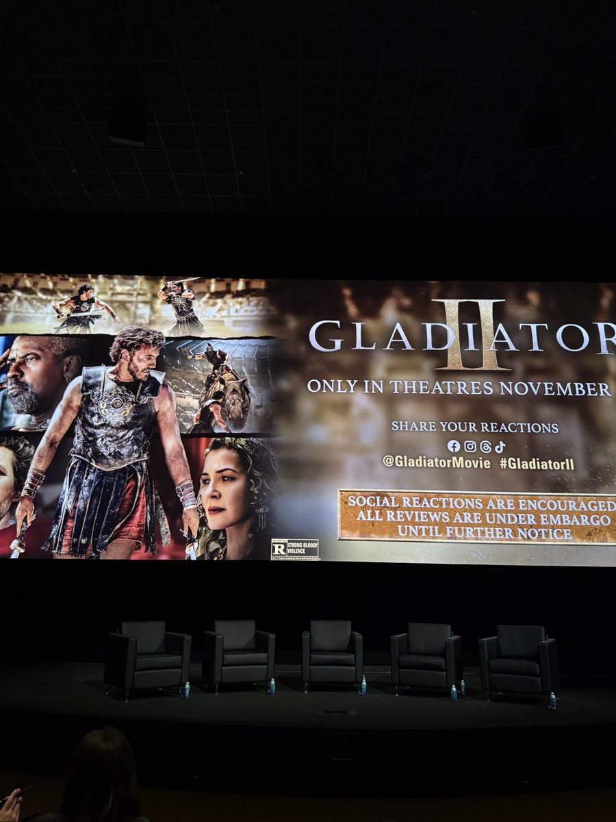Caity_belles's tweet photo. How often do I think about the Roman Empire? A lot more now

 #GladiatorII is bloody, suspenseful, and sprinkled with moments of humor &amp; heart that keep you glued to the screen. Mescal, Washington, Pascal, and Quinn are EPIC. And yes, the Roman Empire is undeniably gay! https://t.co/ZSyOWiZO7s