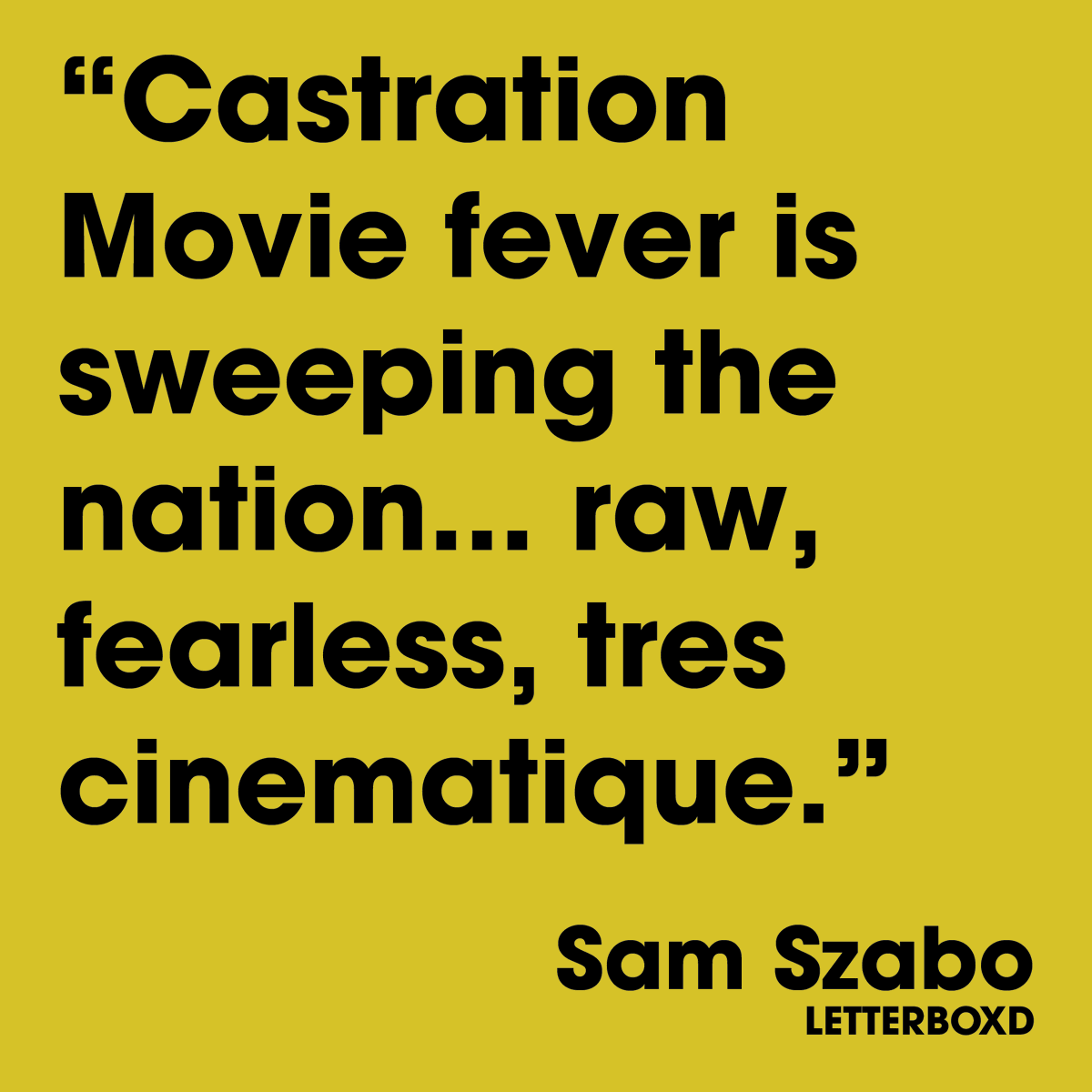 makeitweirddd's tweet photo. MORE @letterboxd praise for #CastrationMovie
+ remember writer-director-star ⭐️ @weardjupiter joins us in-person its world theatrical premiere and UNSEE!! with built in pizza party intermission to boot 🍕
Screening at OFFLINE - 26.10.24 | 20.00
#MakeItWeird #Letterboxd https://t.co/N3pyBxnUAC