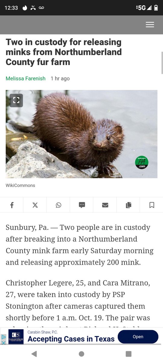 Support for the accused. Fur farmers are the real criminals.