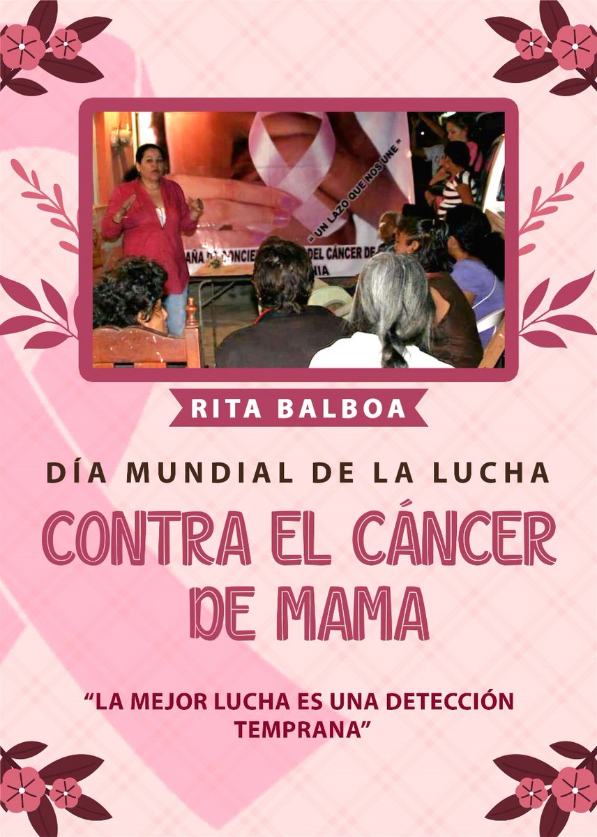 El Cancer de mama es una de las causas más frecuentes de muerte entre las mujeres, por eso debemos revisarnos diariamente.

Tocate explorate con frecuencia, porque la detección oportuna puede salvar nuestras vidas.
¡CUIDATE!, no tengas miedo.