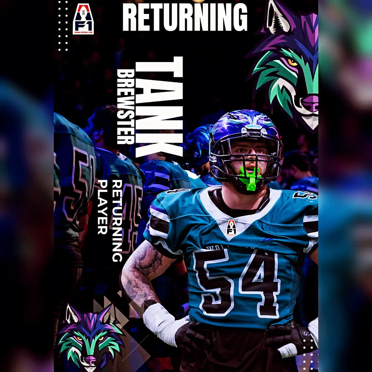 The @af1washington has begun making some signings official as they brought back prolific edge rusher Tank Brewster!