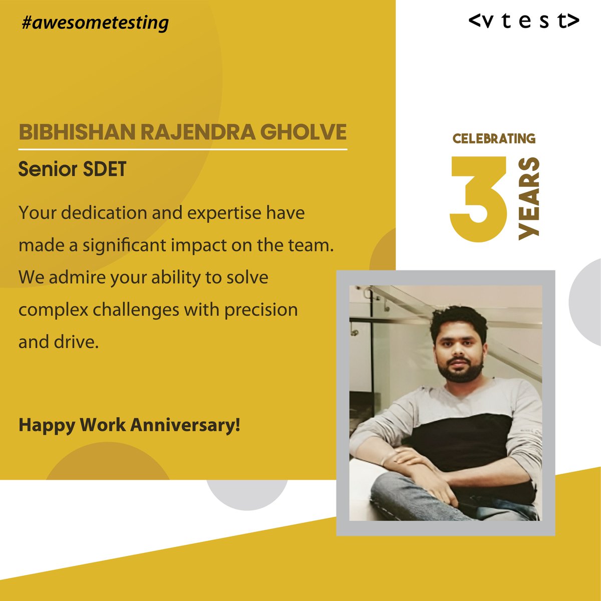 vtestcorp's tweet photo. Happy Work Anniversary!!!
You all are an asset to VTEST, and I hope youβll continue on this path of hard work.
#workanniversary #softwaretestingcompany #softwaretesting #itindustry #testautomation #testers #punejobs #bangalorejobs #hyderabadjobs #testingjobs #vtest https://t.co/tyjqSJLBZh