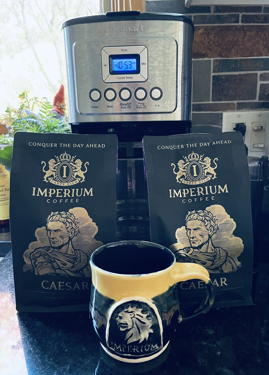 Michael McGill 🏛 (@mcgillmd921) on Twitter photo I am prepared to conquer the day for the foreseeable future 🫡
Thanks to <a href="/Imperium_Coffee/">Imperium Coffee</a> and <a href="/RewiretheWest/">Evan Amato (old handle)</a> for creating these incredible coffee blends inspired by great men from history.
I’m a huge fan of the Caesar blend 👍 I am prepared to conquer the day for the foreseeable future 🫡
Thanks to <a href="/Imperium_Coffee/">Imperium Coffee</a> and <a href="/RewiretheWest/">Evan Amato (old handle)</a> for creating these incredible coffee blends inspired by great men from history.
I’m a huge fan of the Caesar blend 👍