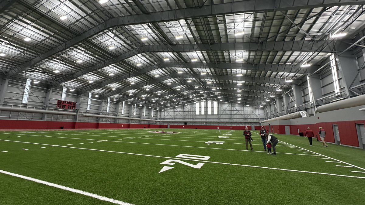 What a great morning to open the Taylor Sports Complex! The indoor facility has: 
- Full 120-yard field
- Improved lighting and raised ceilings
- Dedicated sprint lanes and jump pits for track &amp; field
- Enhanced cameras, which will be able to capture multiple angles of practice