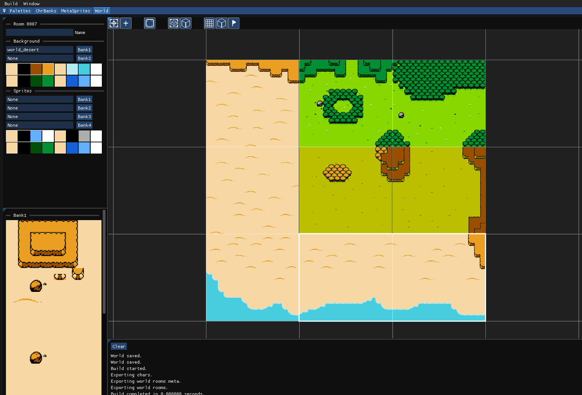 olofnae's tweet photo. You can now walk around in an overworld. 

#nes #nesdev #gamedev #homebrew https://t.co/7T59JWQp7C