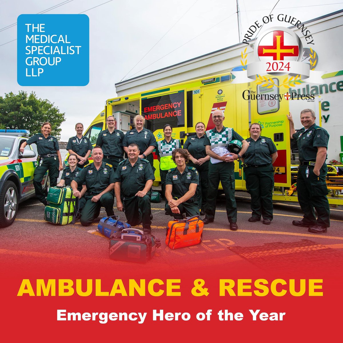 SJARS_Guernsey's tweet photo. Wow! So proud &amp; honoured to win the @GuernseyPress Emergency Hero of the Year award - a reflection of the excellent care, compassion &amp; dedication of our frontline teams, Flying Christine crew, patient transfer service, CFRs &amp; support staff. Thanks to everyone who voted!@AACE_org https://t.co/oe0LYiIWsL