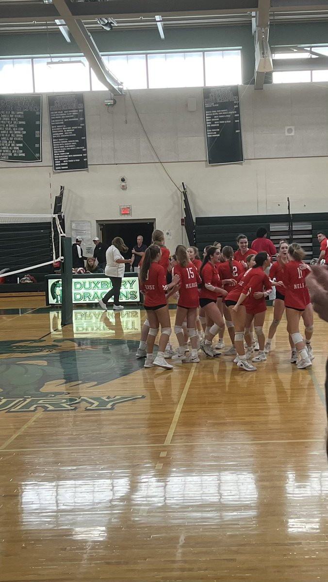 Melrose over Duxbury in 4 sets!  Way to go!