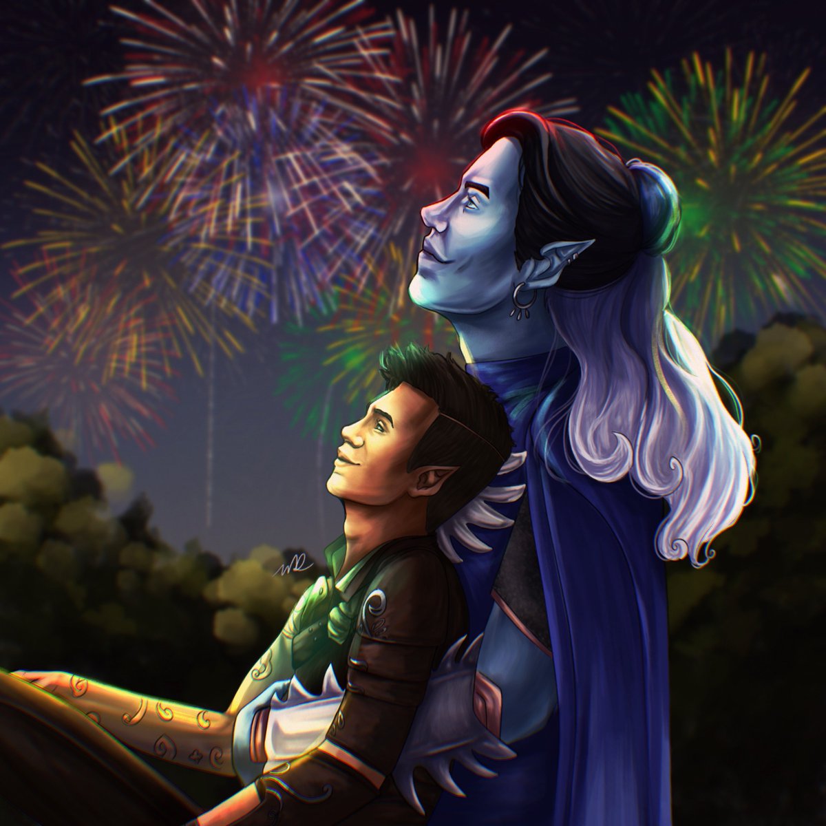 Totally not reposting this for no reason 🩵💚 #criticalrole #criticalrolefanart