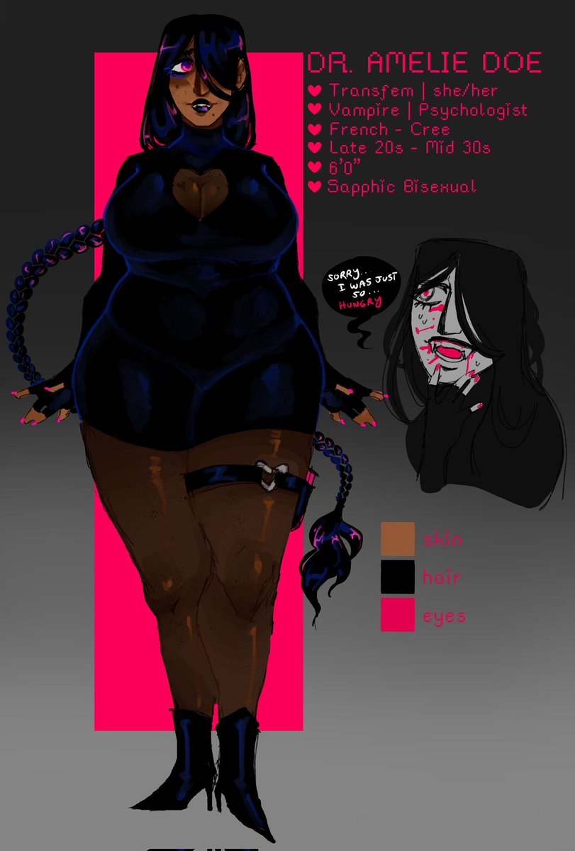 Just a Sweet Lil Vampire 🦇💖
( Posting oc refs in had done for AF )