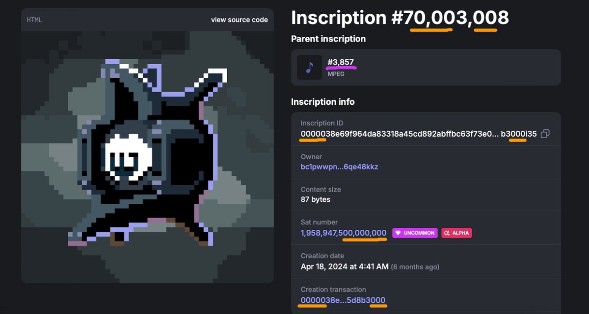 TheSeekerGame's tweet photo. Every single Guardian represents our unmatched dedication to on-chain craftsmanship and attention to detail 🛸

Rare sats, Vanity IDs, and even Inscription Numbers all fine tuned to enhance the art 💎

Inscribed pre-halving, at a time when everyone was pushing pre-rune p&d's that never delivered...

Are you ready?👀