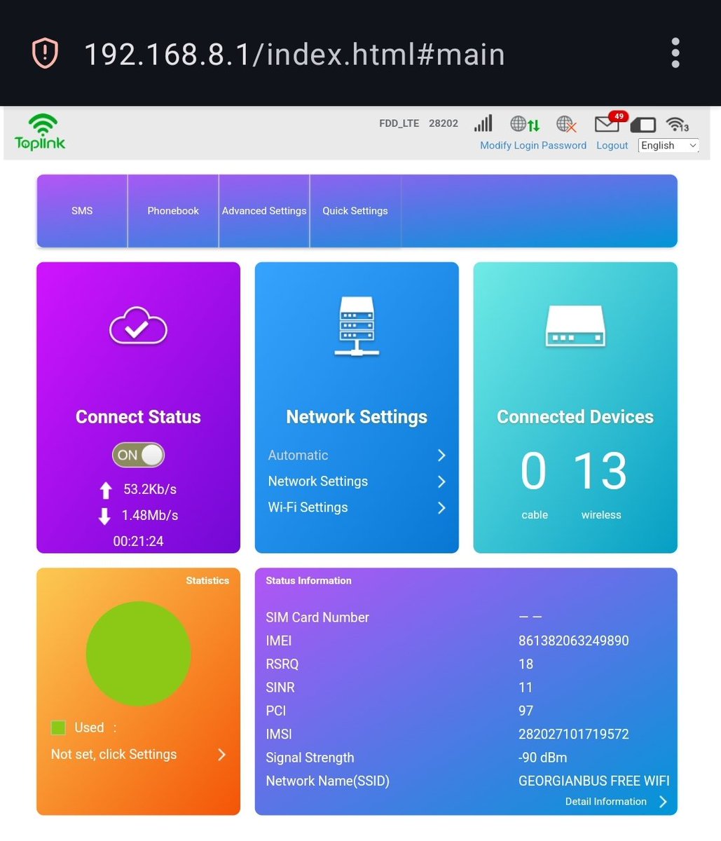 0xKonqi's tweet image. Heading to the airport on a Georgian bus. 

Free wi-fi &amp;amp; default router credentials are included 😏

#wifi #defaultcredentials