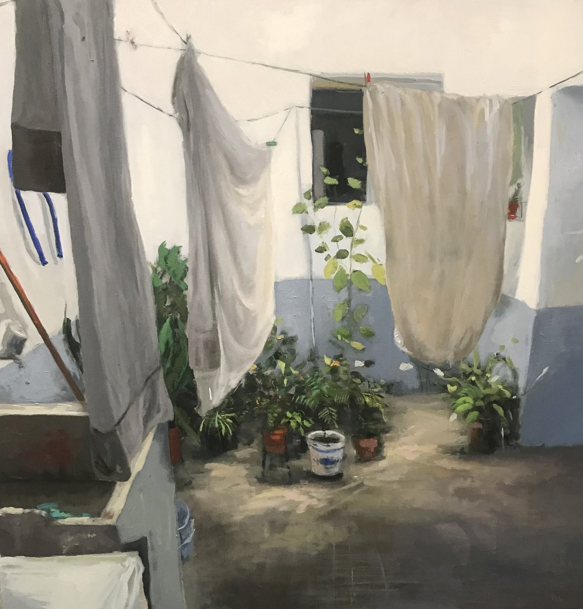 Las sábanas , óleo sobre lino