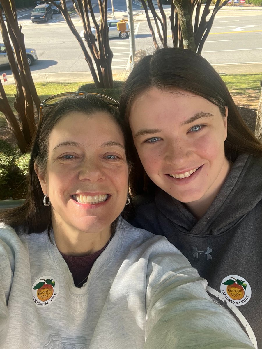 Voted today with first-time voter <a href="/2023Cece/">Cece Smith</a>! #votingmatters
