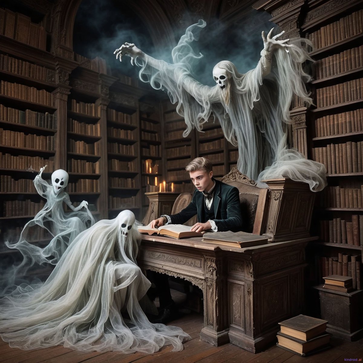 TheKindomGuys's tweet image. JESSE: Just a regular day hanging with the homiesss 😜 👻 #ghostgang #libraryvibes # #spookyszn #ghosts #aiboy #aiboys #aiguys #aiartcommunity