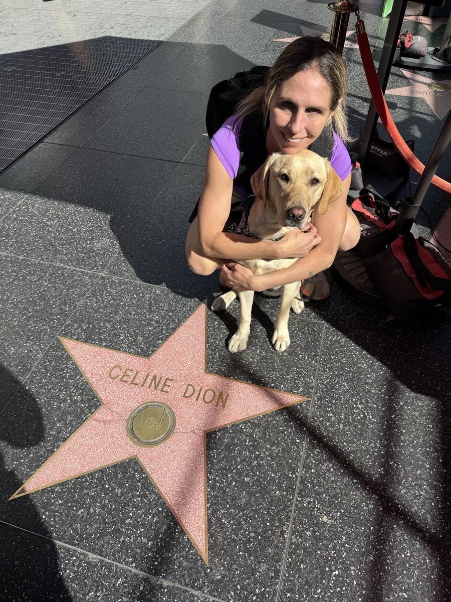 Another teenage dream of mine coming true! #HollywoodWalkOfFame #CélineDion #GuideDogsOfAmerica