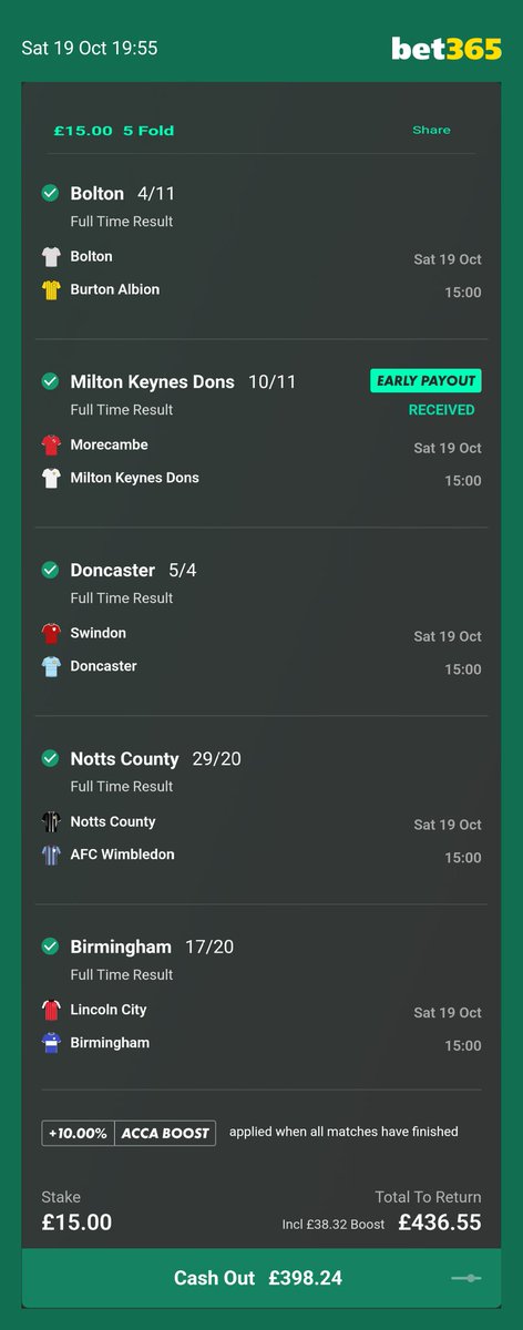 JWE88Y's tweet photo. @bet365 why you offering me a cash out when all 5 teams has won https://t.co/Yrz0OSgI0Z