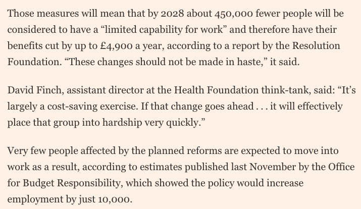 #Austerity - when push comes to shove - is about personal,  social and community pain.  You can spin this anyway you wish, but bottom line is that the pain delivered to 450,000 citizens will only see a return on 10,000 jobs.
Tory cuts continue.
 ft.com/content/788873…