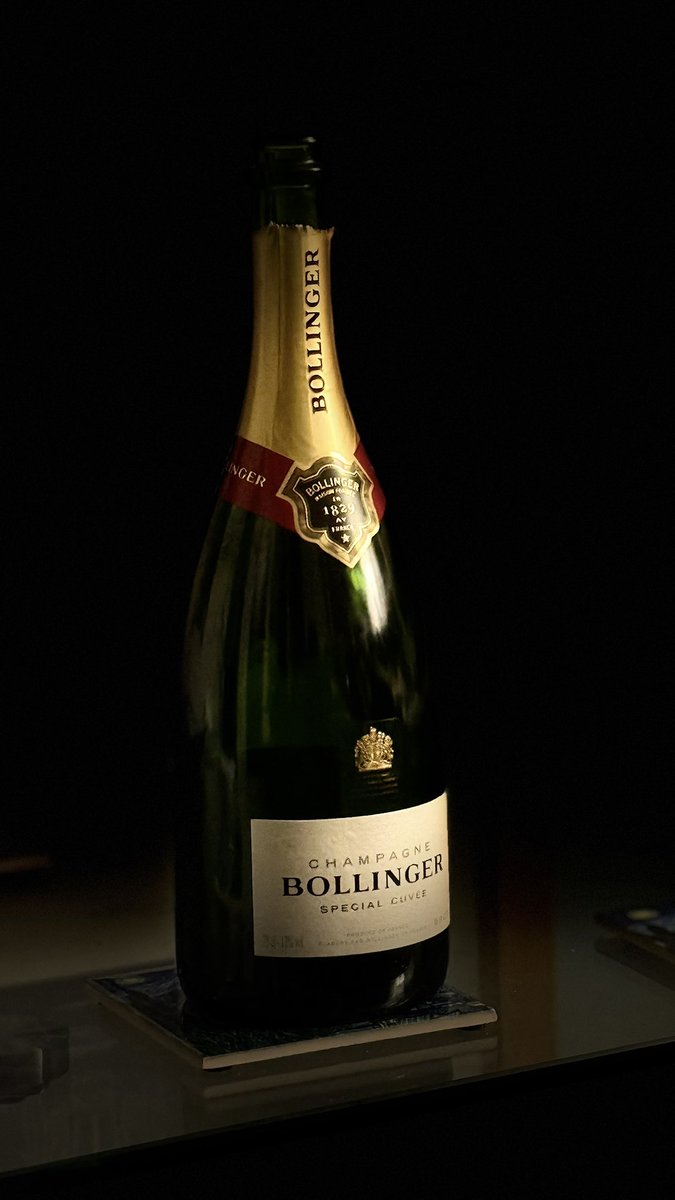 Kal_El_Clarke's tweet photo. Another Saturday, another bottle of @BollingerUK reward for a hard weeks work. #bollinger #champagne #fyp #finerthings #thelitethings #photography #iphone #shotoniphone #iphone16 #instapic https://t.co/uzqQv3KPwd