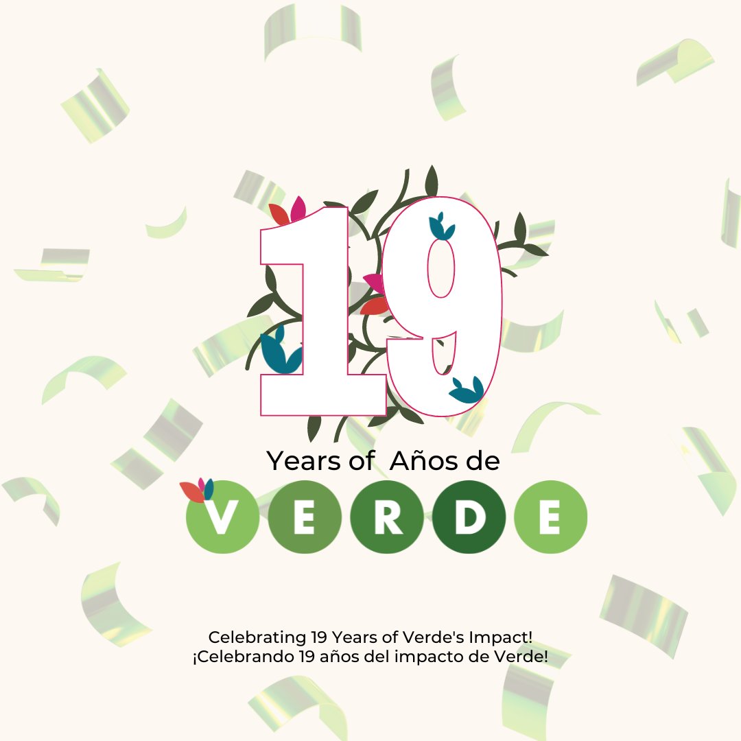 Happy Birthday to Verde! It's our Birthday and we couldn’t be more excited and grateful. For nearly two decades, we have dedicated our time to build environmental justice and wealth within our community. Join us in fighting for environmental wealth!
verdenw.org/donate