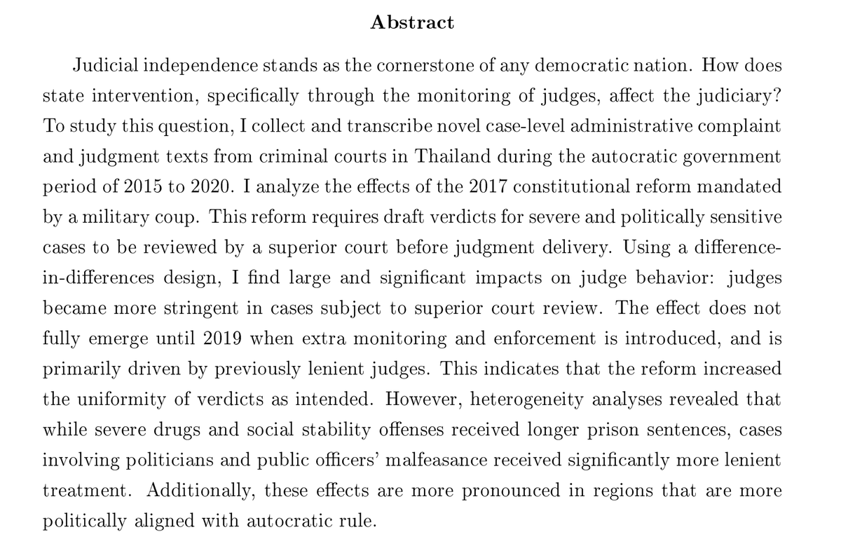 jenniferdoleac's tweet photo. Vorada Limjaroenrat

JMP: "Courtroom Surveillance: Evidence from a State Intervention in the Courts"

Website: https://t.co/Kh9Q5nWzy2 https://t.co/Z1Sutj6A3n