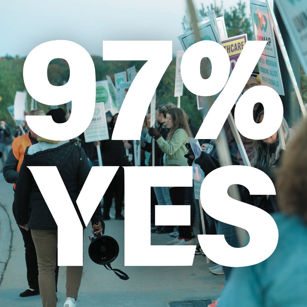 UMMAP members have spoken loudly and clearly: STRIKE AUTHORIZED! 86% of members voted---the highest turnout of any UMMAP vote in our union's short but strong history. This time last year, only about half of our units were recognized and now thousands of members say strike yes.