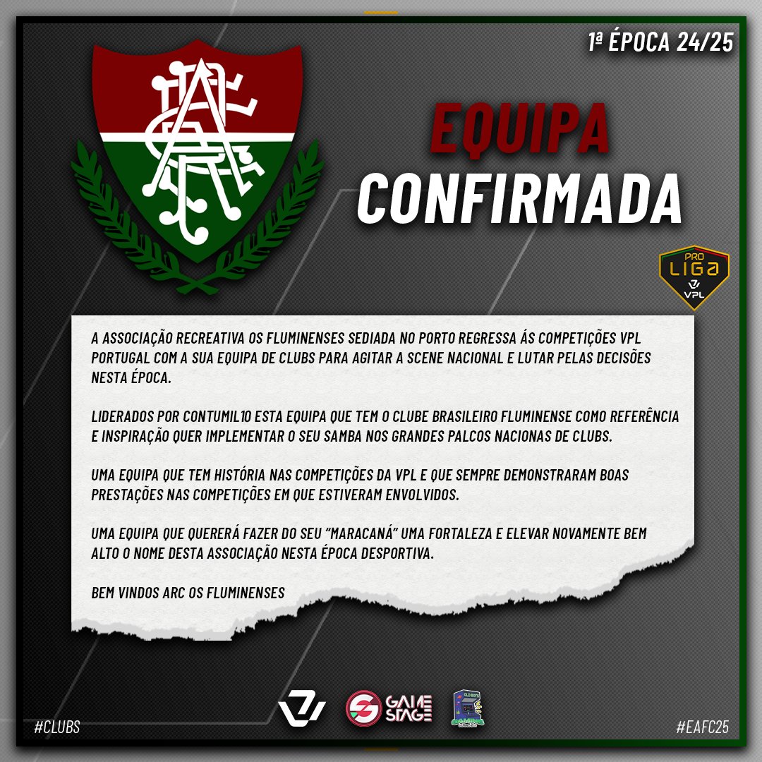 ARC Os Fluminenses

#vplportugal #vplglobal #podcast #eafc25 #proclubs #esports #gaming #gamer #gamerlife #retrogaming #gamestageoeiras #oldboyscommunity