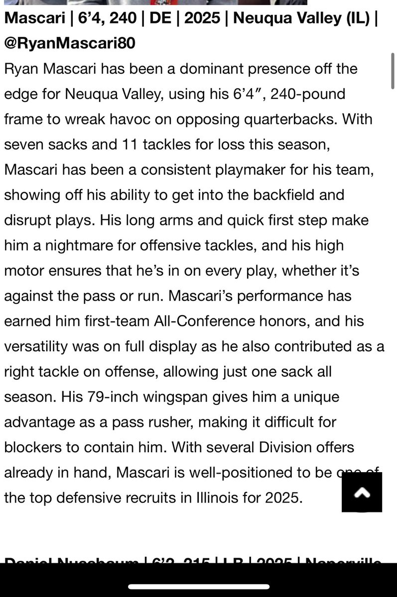 Ryan Mascari (@ryanmascari80) on Twitter photo Thanks <a href="/sixstarfootball/">Six Star Football | PLUS+</a> for the write up! I now have 8 sacks and 14 tackles for loss! <a href="/underdogrush/">Underdog Training</a> Thanks <a href="/sixstarfootball/">Six Star Football | PLUS+</a> for the write up! I now have 8 sacks and 14 tackles for loss! <a href="/underdogrush/">Underdog Training</a>