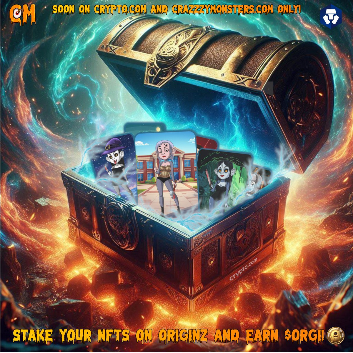 🔥Crazzzy Monsters: Arcane Creatures Edition Utility #2 revealed🔥

Get ready to stake your Arcane Creatures on #Originz right after the drop for exclusive rewards!💎

Prepare to power up your collection with staking benefits!💥

#NFT #Staking #cronos #cryptocomnft #crofam