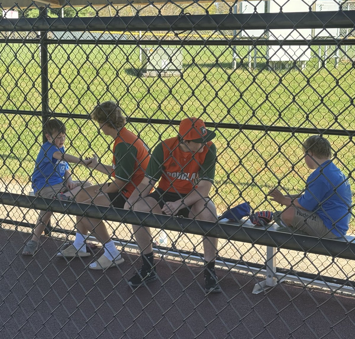 FDHSBaseball's tweet photo. What an experience… The faces of the Broncos and the @Toyota Bluegrass Miracle League players tell the story… 

Enjoy some in game photos…. And some dugout photos, where arm wrestling happens!! ⚾️ #stampede🐎 

@FDHSATHLETICS @principaldiaz @jbdulaney1980 https://t.co/JlFTPerCZ2