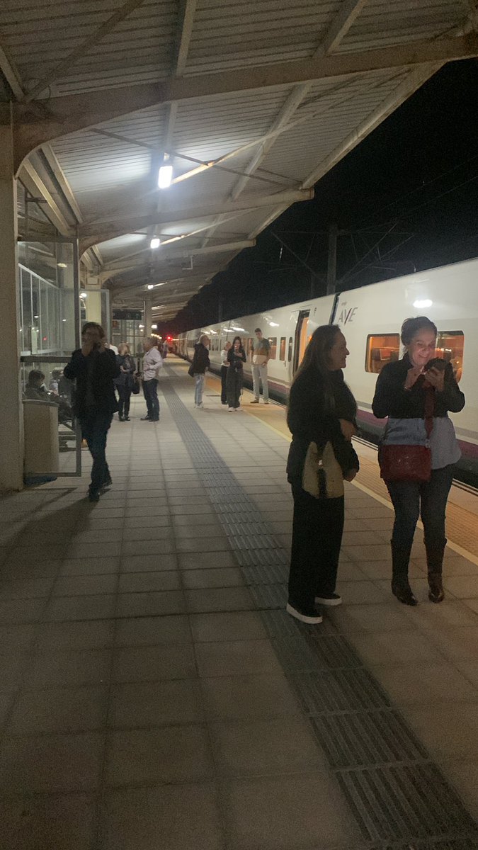 AnaAlonsoMoline's tweet photo. Parados en Ciudad Real, por lo menos nos han dejado salir del tren. #Atocha . Vaya tela @oscar_puente_ https://t.co/ZiA8WZj2s4