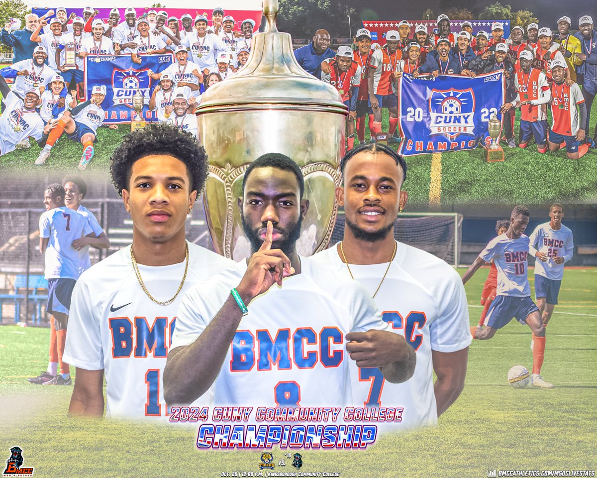 BMCC Athletics (@bmccathletics) on Twitter photo ๐๐๐๐๐๐๐๐๐๐๐๐ ๐๐๐๐๐๐ ๐โฝ๏ธ
<a href="/BMCCAthletics/">BMCC Athletics</a> #MSOC looks for a 3โฃ peat in the 2โฃ0โฃ2โฃ4โฃ CUNY ๐๐๐๐๐๐๐๐๐๐๐๐ todayโ๏ธ
๐ Kingsborough C.C. (Brooklyn, New York)
๐ BMCCAthletics.com/MSOCLiveStats
#StartHereGoAnyWhere | <a href="/NJCAA_Soccer/">NJCAA Soccer</a> | <a href="/bmcc_cuny/">BMCC</a> ๐๐๐๐๐๐๐๐๐๐๐๐ ๐๐๐๐๐๐ ๐โฝ๏ธ
<a href="/BMCCAthletics/">BMCC Athletics</a> #MSOC looks for a 3โฃ peat in the 2โฃ0โฃ2โฃ4โฃ CUNY ๐๐๐๐๐๐๐๐๐๐๐๐ todayโ๏ธ
๐ Kingsborough C.C. (Brooklyn, New York)
๐ BMCCAthletics.com/MSOCLiveStats
#StartHereGoAnyWhere | <a href="/NJCAA_Soccer/">NJCAA Soccer</a> | <a href="/bmcc_cuny/">BMCC</a>