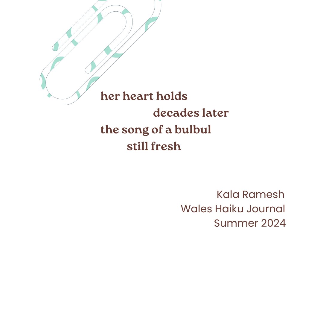 My four-line ku.
Thanks to the editors for picking it up.