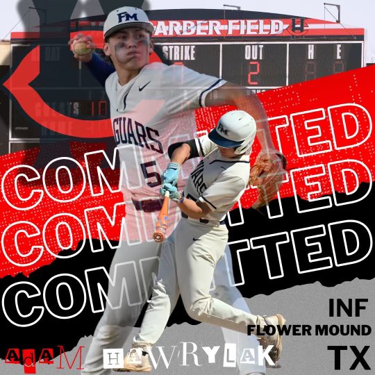 I’m excited to announce my commitment to Howard college to continue my academic and Baseball career. Thank you to my family, friends, and coaches who helped me along the way. Go Hawks!